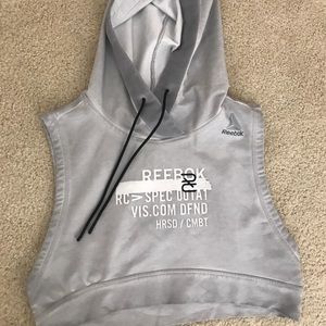 Reekbok cropped hoodie tank top
